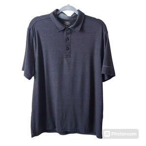 *G.H. Bass & Co Soft Stretch Gray Performance Men's Polo Shirt Golf Work Office